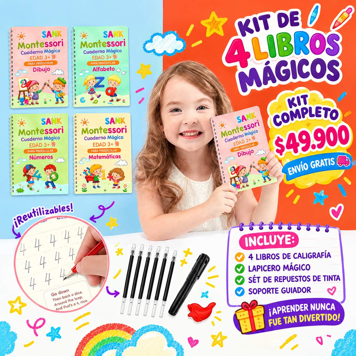 KIT DE CALIGRAFÍA MÁGICO